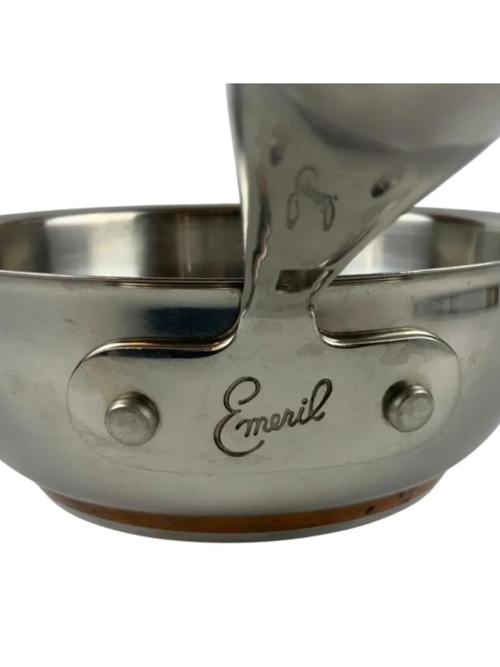 Emeril Stainless Steel 1-Quart Saucepan Copper Core Pour Spout Handle NO LID